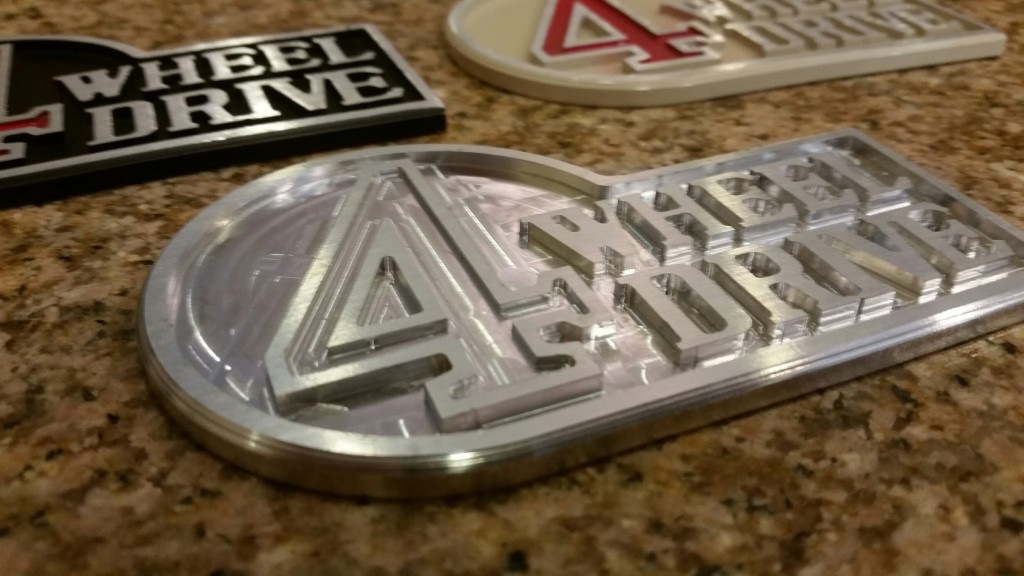 Aluminum Retro “4 Wheel Drive Badge” – BH3D Printing